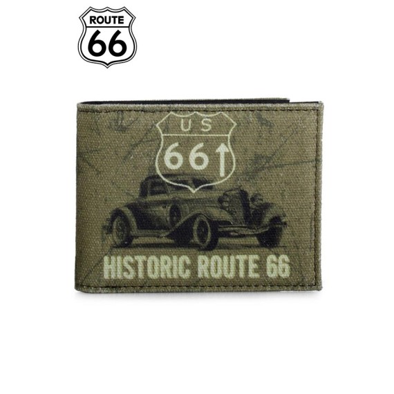 Carteira Porta-Notas com Porta-Moedas Preto ROUTE 66 - Ref. 237.R1210401-4