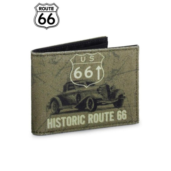 Carteira Porta-Notas com Porta-Moedas Preto ROUTE 66 - Ref. 237.R1210401