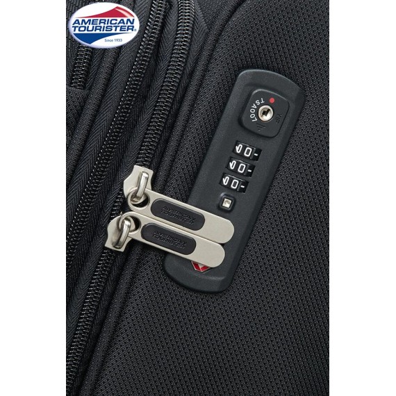 American Tourister Mala/Trolley de Cabine 55cm 2 Rodas Upright Expansível AIRBEAT Universe Black | Ref. 9245G00109