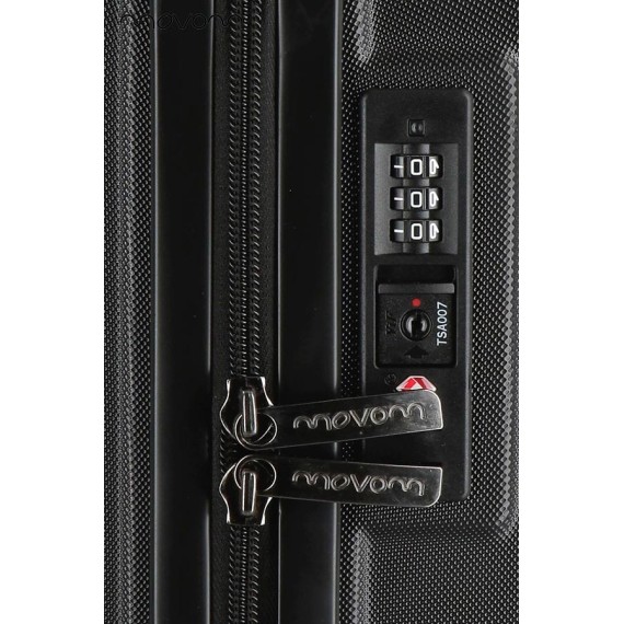 Mala de Cabine / Trolley 55cm 4 Rodas MOVOM Wood Preto | Ref. 186.5319461A