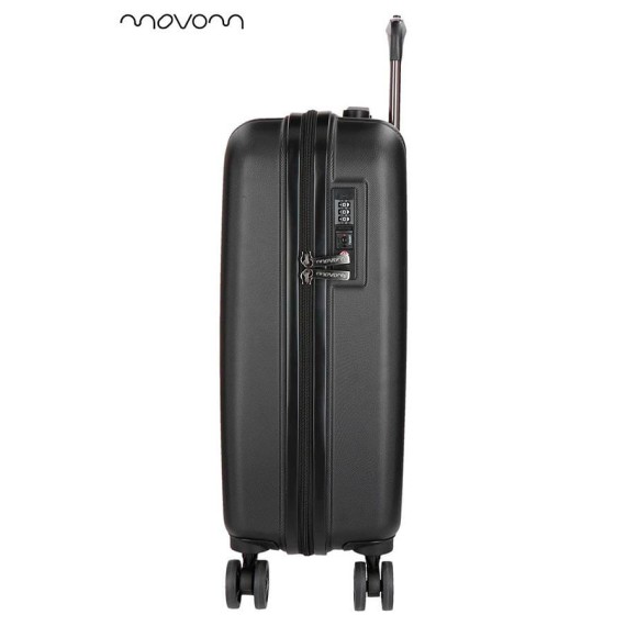 Mala de Cabine / Trolley 55cm 4 Rodas MOVOM Wood Preto | Ref. 186.5319461A