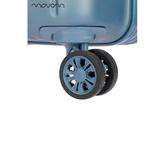 Mala de Viagem / Trolley Grande 75cm 4R Exp. MOVOM Wood Prata | Ref. 186.5319463C