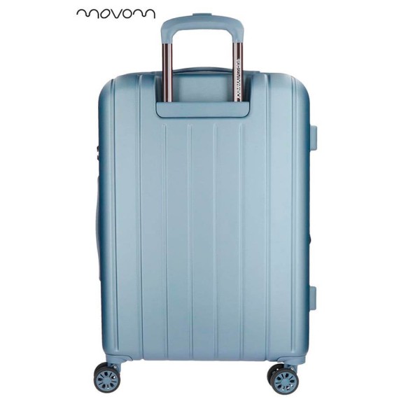 Mala de Viagem / Trolley Grande 75cm 4R Exp. MOVOM Wood Prata | Ref. 186.5319463C