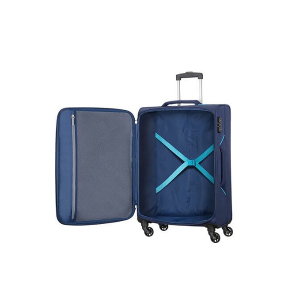 American Tourister Mala/Trolley de Viagem Médio 67cm 4 Rodas Spinner HOLIDAY HEAT Azul Marinho | Ref. 9250G00541
