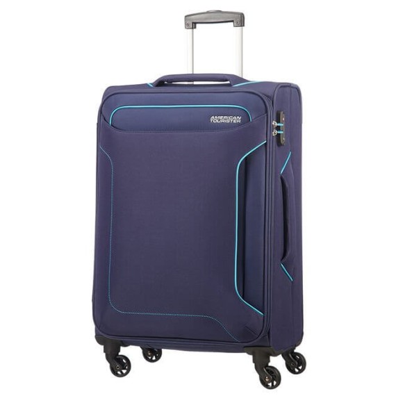 American Tourister Mala/Trolley de Viagem Médio 67cm 4 Rodas Spinner HOLIDAY HEAT Azul Marinho | Ref. 9250G00541