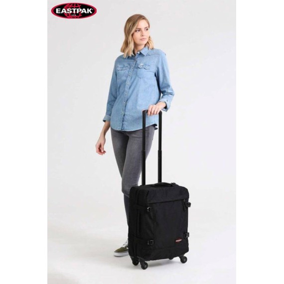 Mala de Cabine / Trolley 54cm 4 Rodas Eastpak TRANS4 S Preta Ref. 267.80L008