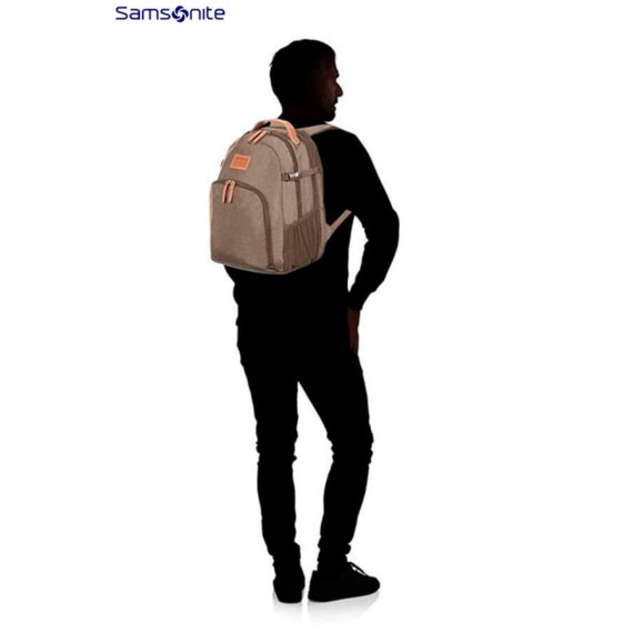 Mochila Casual Pequena Rock Rewind Natural Samsonite - Ref. 92CH700608-2