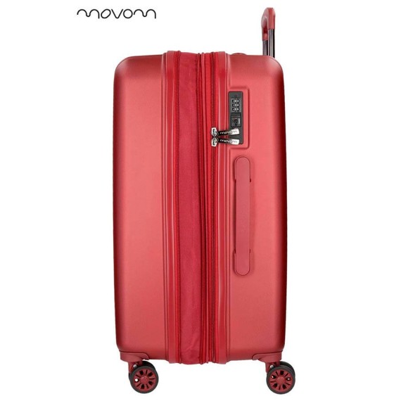 Mala de Viagem / Trolley Média 65cm 4R Exp. MOVOM Wood Vermelha | Ref. 186.5319466B