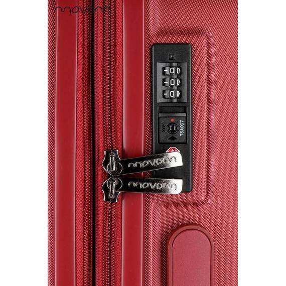 Mala de Viagem / Trolley Média 65cm 4R Exp. MOVOM Wood Vermelha | Ref. 186.5319466B