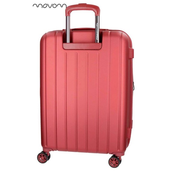 Mala de Viagem / Trolley Média 65cm 4R Exp. MOVOM Wood Vermelha | Ref. 186.5319466B