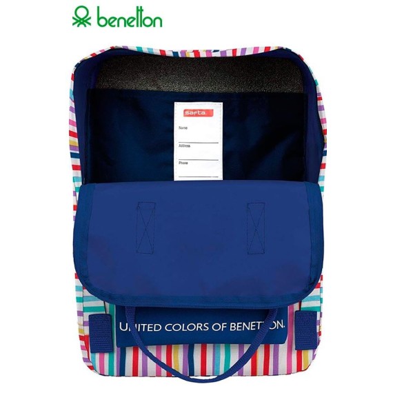 Saco/Mochila com Alças Multicolor BENETTON Color Lines - Ref. 248.611828822-1