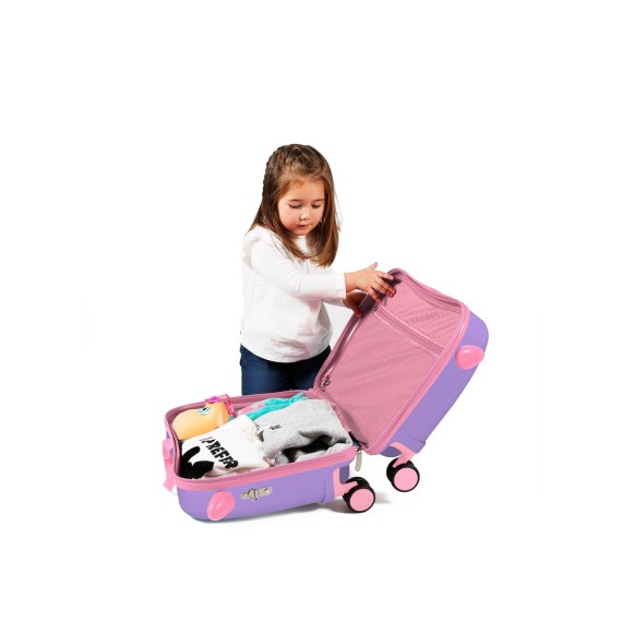 Roll Road Mala Infantil ABS 4 Rodas UNICORNIO Lilás - Ref. 186.44298C2