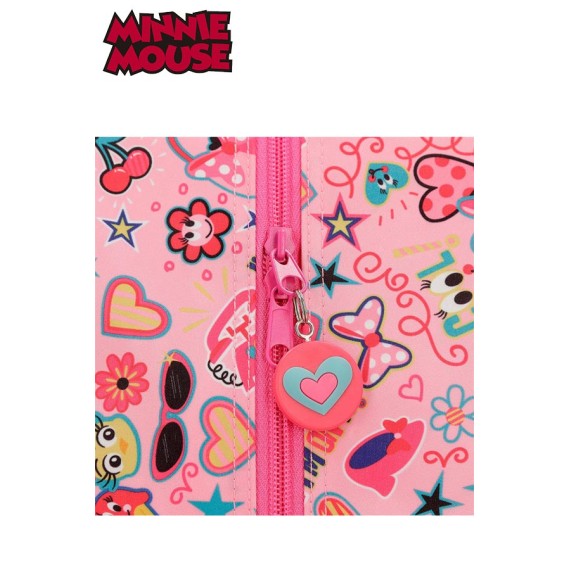 Estojo Escolar Duplo Compartimento Minnie Stickers - Ref. 186.2334261-5 Estojo Escolar Duplo Compartimento Minnie Stickers - Ref. 186.2334261-5