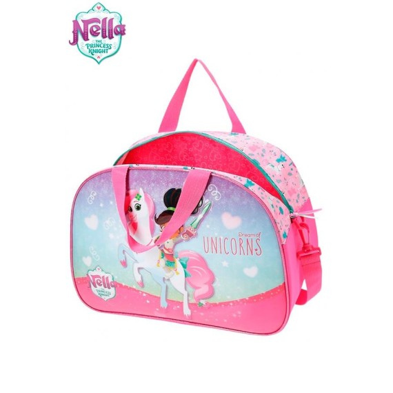 Saco de Viagem 40cm Nella Unicornio Rosa | Ref. 186.2343261