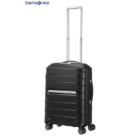 Samsonite Mala/Trolley de Cabine 4 Rodas 55cm Expansível FLUX Preto - Ref. 92CB000109-3