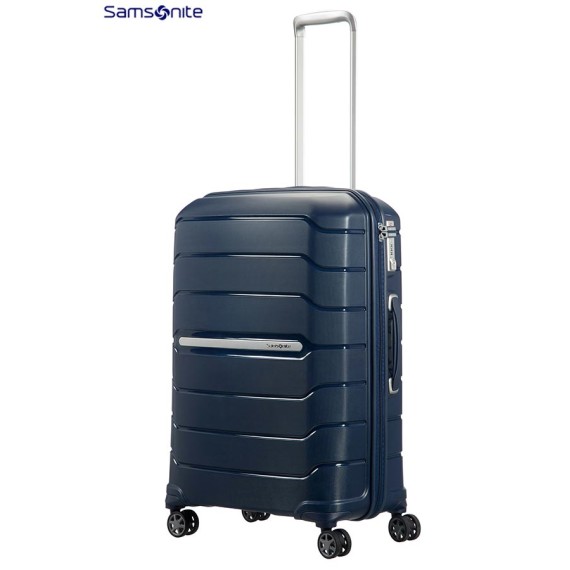 Samsonite Trolley de Viagem Médio 4 Rodas 68cm Expansível FLUX Azul  - Ref. CB000241-3