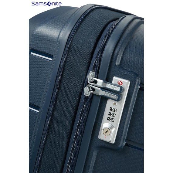 Samsonite Trolley de Viagem Médio 4 Rodas 68cm Expansível FLUX  Azul  - Ref. CB000241-6