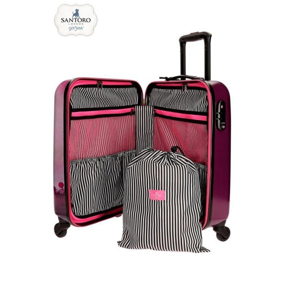 Gorjuss Mala/Trolley de Cabine 55cm 4 Rodas Spinner THE LITTLE FRIEND Lilás | Ref. 186.3231661A