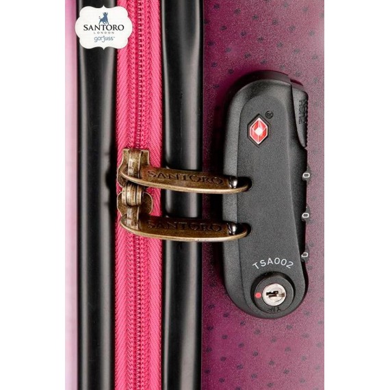 Gorjuss Mala/Trolley de Cabine 55cm 4 Rodas Spinner THE LITTLE FRIEND Lilás | Ref. 186.3231661A