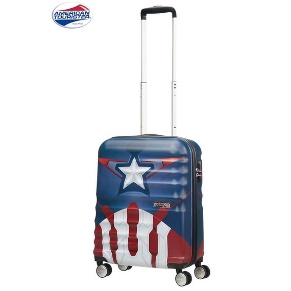 American Tourister Mala/Trolley de Cabine 4 Rodas 55cm Wavebreaker Marvel Captain America Close-Up-  Ref. 9231C00222-3