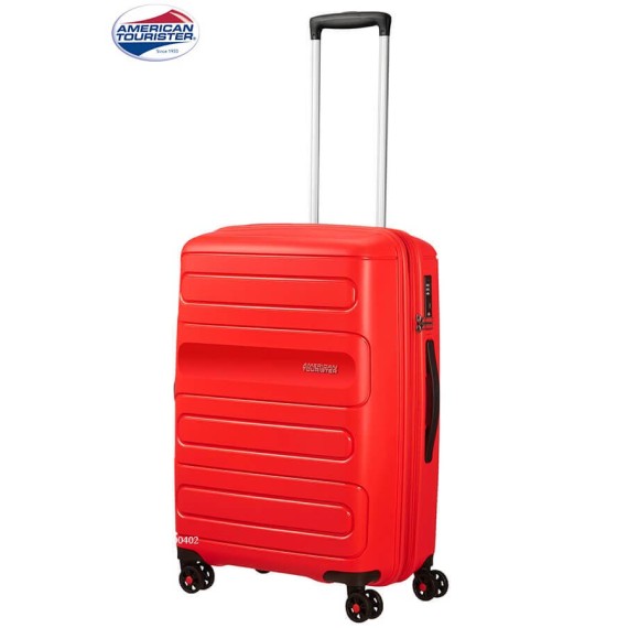 American Tourister Mala/Trolley de Viagem Médio 4 Rodas 67cm Expansível SUNSIDE Sunset Red - Ref. X9251G00200-6 American Tourister Mala/Trolley de Viagem Médio 4 Rodas 67cm Expansível SUNSIDE Sunset Red - Ref. X9251G00200-6