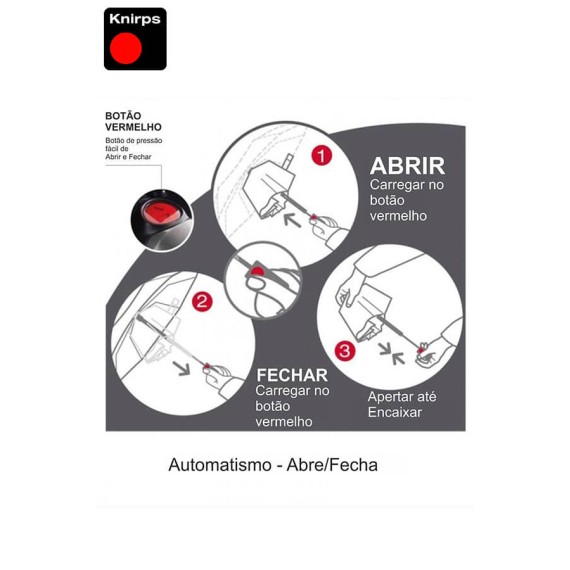 Guarda-Chuva Dobrável Automático TS.200 Duomatic Drey Azul Knirps - Ref. 300.9542008397-3