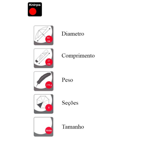 Guarda-Chuva Dobrável Manual Floyd Rosa Knirps - Ref. 300.89802133-2
