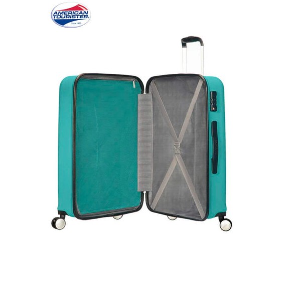 American Tourister Mala de Viagem / Trolley Grande 76cm 4R HYPERCUBE Turquesa | Ref. 9225G90821