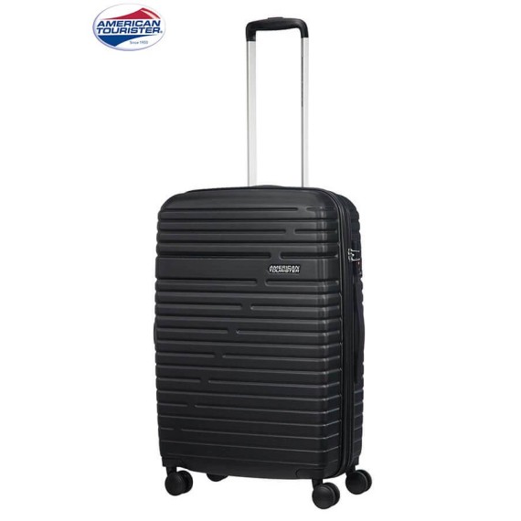 American Tourister Mala de Viagem / Trolley Médio 68cm 4R Exp AERO RACER Jet Black | Ref. 9261G00209