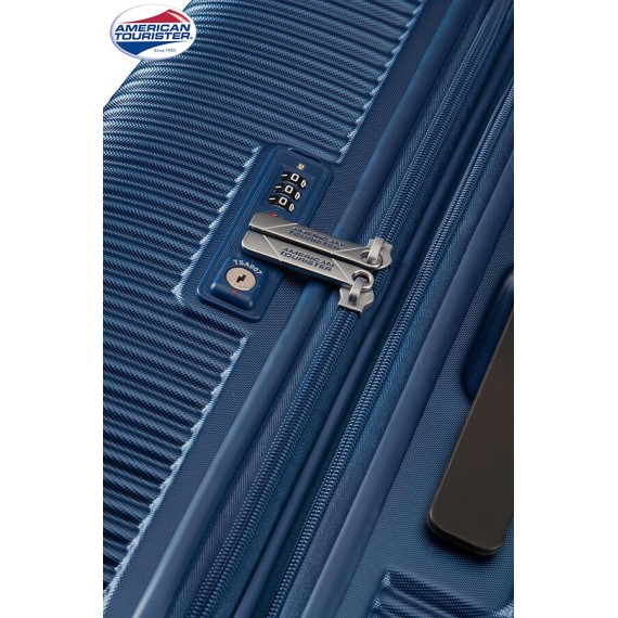 American Tourister Mala/Trolley de Viagem Médio 4 Rodas Spinner 69cm Expansível MODERN DREAM True Navy - Ref. 9255G00241-8