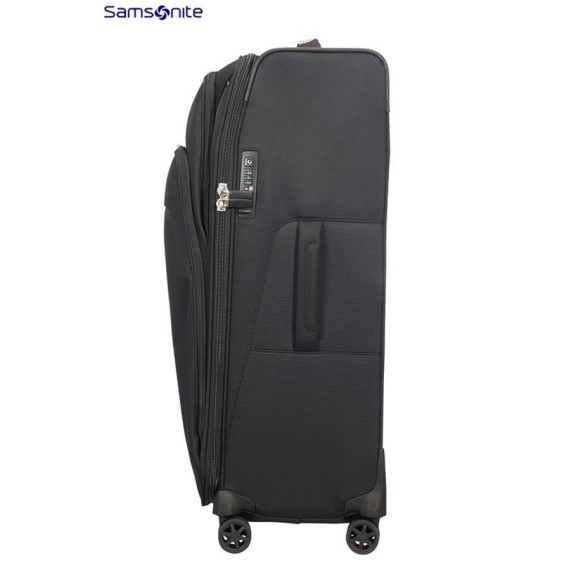 Samsonite Mala de Viagem / Trolley Grande 79cm 4 Rodas Exp. SPARK SNG ECO Preta | Ref. 92CN100709