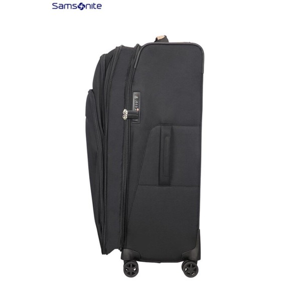 Samsonite Mala de Viagem / Trolley Grande 79cm 4 Rodas Exp. SPARK SNG ECO Preta | Ref. 92CN100709