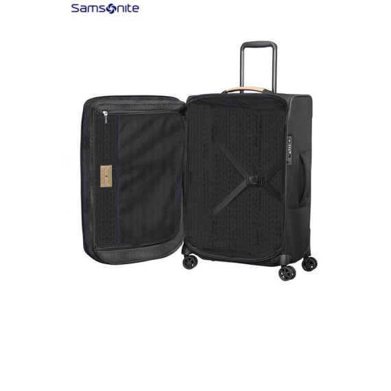 Samsonite Mala/Trolley Viagem Médio 67cm 4 Rodas Spinner Expansível SPARK SNG ECO Black - Ref. 92CN100609