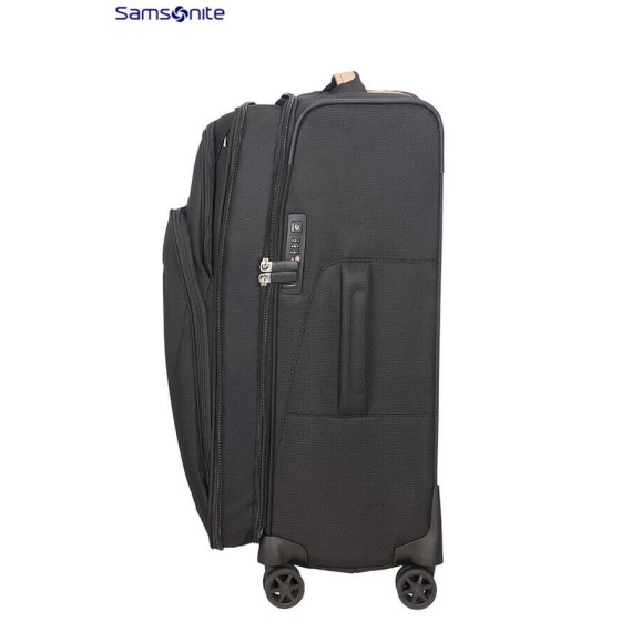 Samsonite Mala/Trolley Viagem Médio 67cm 4 Rodas Spinner Expansível SPARK SNG ECO Black - Ref. 92CN100609