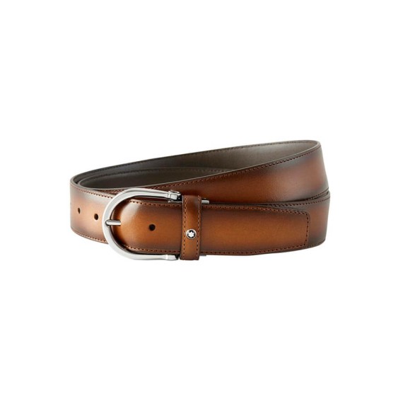 Cinto Montblanc Cinto Clássico Fivela Pino Camel - Ref. 238.116692