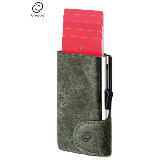 C-Secure Carteira Porta-Cartões Verde - Ref. 308.CS1C-VERD-1 C-Secure Carteira Porta-Cartões Verde - Ref. 308.CS1C-VERD-1