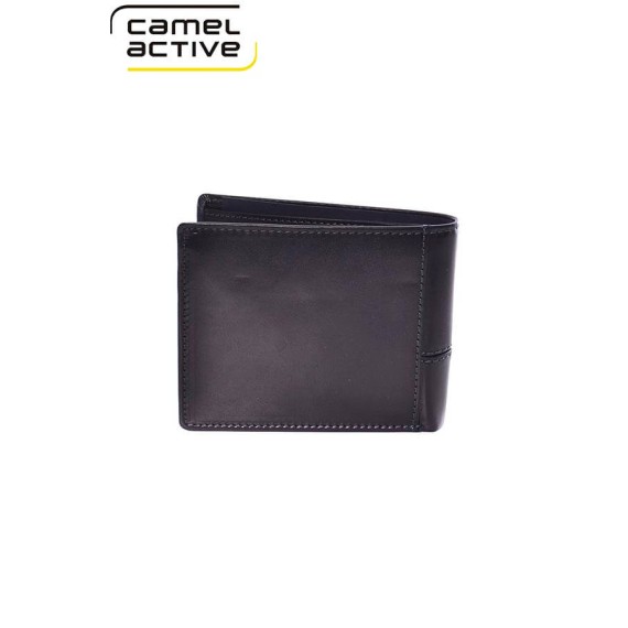 Camel Active Carteira Porta-Notas Horizontal com Porta-Moedas NEVADA Preta | Ref. 9124670760