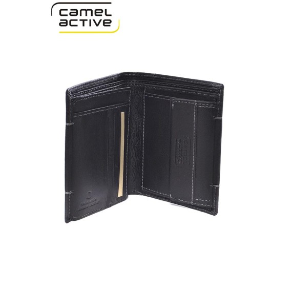 Camel Active Carteira Vertical com Porta-Moedas DOMINGO Preta | Ref. 9124570360