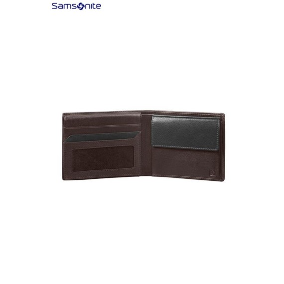Samsonite Carteira Porta-Notas com Porta-Moedas NYX 3 SLG Castanho - Ref. 9268N02607(1)