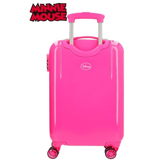 Mala/Trolley de Viagem Cabine 4 Rodas Spinner 55cm MINNIE HAPPY HELPERSS Rosa - Ref. 186.22314E1-2