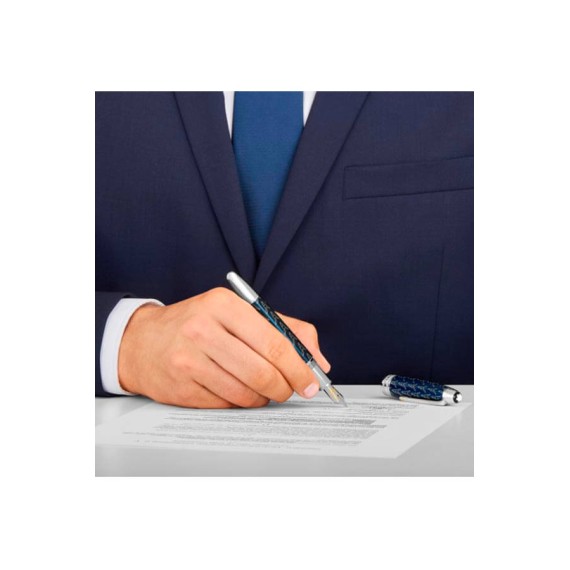 Caneta-tinteiro Montblanc Meisterstück Le Petit Prince Solitaire LeGrand (F) Azul - Ref. 238.118064-1