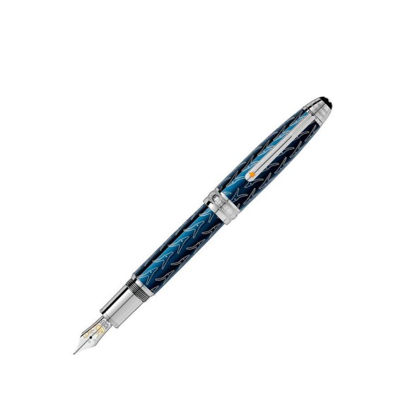 Caneta-tinteiro Montblanc Meisterstück Le Petit Prince Solitaire LeGrand (F) Azul - Ref. 238.118064