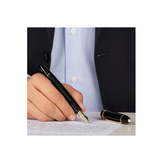 Caneta-tinteiro Montblanc Meisterstück 149 Revestida a Ouro (M) Preta | Ref. 238.115384