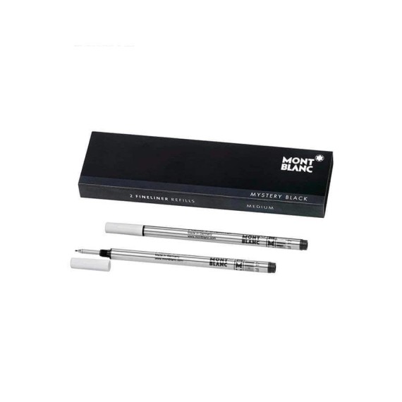 Pack 2 Recargas Fineliner (M) MONTBLANC Mystery Black | Ref. 238.110149
