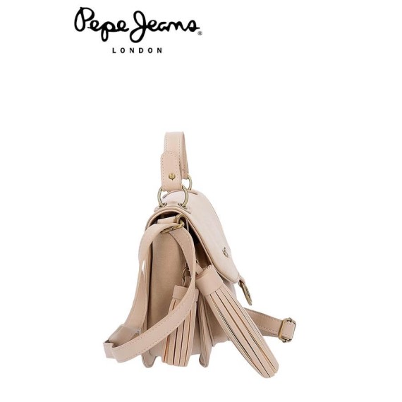 Pepe Jeans Mala de Senhora Com Pala Bege Bitmat - Ref. 186.7525561