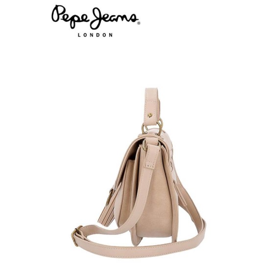 Pepe Jeans Mala de Senhora Com Pala Bege Bitmat - Ref. 186.7525561