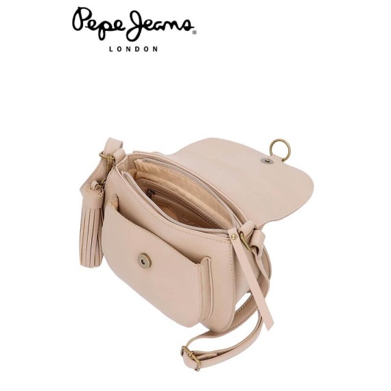 Pepe Jeans Mala de Senhora Com Pala Bege Bitmat - Ref. 186.7525561