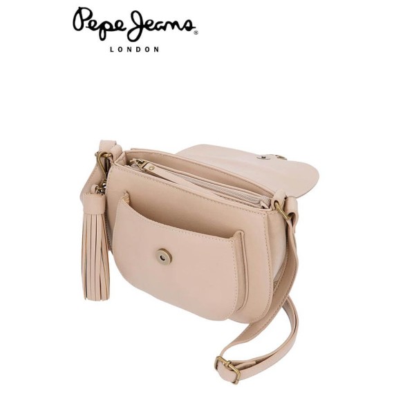 Pepe Jeans Mala de Senhora Com Pala Bege Bitmat - Ref. 186.7525561