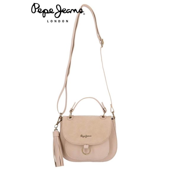 Pepe Jeans Mala de Senhora Com Pala Bege Bitmat - Ref. 186.7525561