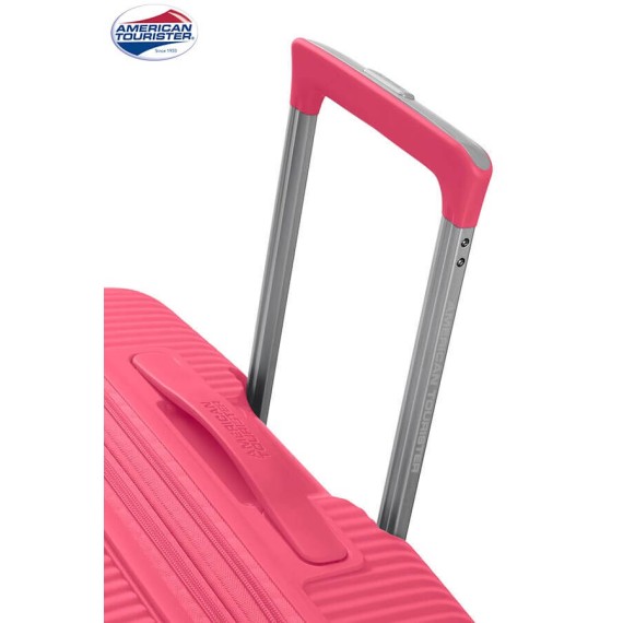 American Tourister Mala/Trolley de Viagem Médio 67cm 4 Rodas Spinner Expansível SOUNDBOX Hot Pink - Ref. 9232G00270-6 American Tourister Mala/Trolley de Viagem Médio 67cm 4 Rodas Spinner Expansível SOUNDBOX Hot Pink - Ref. 9232G00270-6